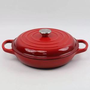 Marmite Mijoteuse Multifonctionnelle en Fonte <span class=keywords><strong>Émaillé</strong></span>e 30 <span class=keywords><strong>cm</strong></span> <span class=keywords><strong>26</strong></span> <span class=keywords><strong>cm</strong></span> pour Soupe aux Fruits de Mer, Ustensile de Cuisine Essentiel - Product Image 1