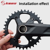 Plateau de pédalier Keos 104BCD Narrow Wide Round pour VTT, simple vitesse, 32T 34T 36T 38T, en alliage d'aluminium CNC AL7075 léger