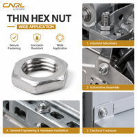 Écrou de blocage hexagonal ANSI B18.2.2 en acier inoxydable 304, filetage grossier UNC, fixateur plat et fin pour boîtier de moyeu de machine industrielle