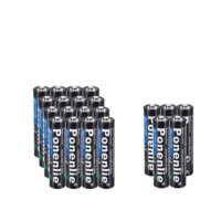 Pila Seca de Carbono Zinc AAA de 1.5V para Controles Remotos, Juguetes, Relojes y Pequeños Dispositivos Electrónicos