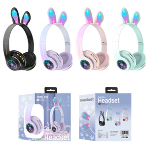<span class=keywords><strong>JKK</strong></span>-auriculares inalámbricos con Orejas de conejo para niños, bonitos auriculares bluetooth con micrófono - Product Image 2