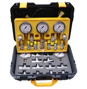 Duker hidrolik muayene kiti 5 basınç göstergesi 11 uydurma 12 Tee seti hidrolik test kiti inşaat makine parçaları - Product Image 1