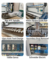 Routeur CNC à grande productivité AR1836 2040 pour le travail du bois, commande LNC, broche 9 kW, 12 pièces de changement d'outil automatique, grand ATC, pour armoires, portes