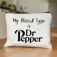 Sac de maquillage personnalisé avec motif Dr Pepper, sac de rangement de voyage pour articles de toilette, pochette cosmétique, cadeau pour enterrement de vie de jeune fille