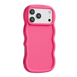 เคสโทรศัพท์ซิลิโคนนุ่มลายคลื่น ดีไซน์ใหม่ทันสมัย สำหรับ iPhone 15 16 17 Plus Pro Max สีลูกกวาดสไตล์ Ins - Product Image 1