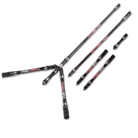Ensemble de stabilisateur de barre d'équilibre de tir à l'arc Stabilisateur d'arc en fibre de carbone et tige de poteau d'extension de barre en V pour arc classique et arc à poulies