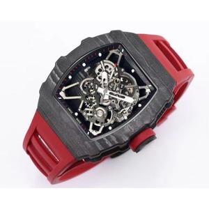 Top-quality luxury high-end carbon fiber <b>case</b> skeleton-shaped dial waterproof automatic mechanical sports men's hip-hop <b>watch</b> - Product Image 1