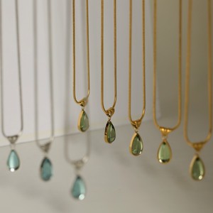 Collier en Chaîne de Perles en Acier Inoxydable Plaqué Or 18K avec Logo Personnalisé, Style Europe et Amérique, Vente en Gros pour Fêtes - Product Image 1