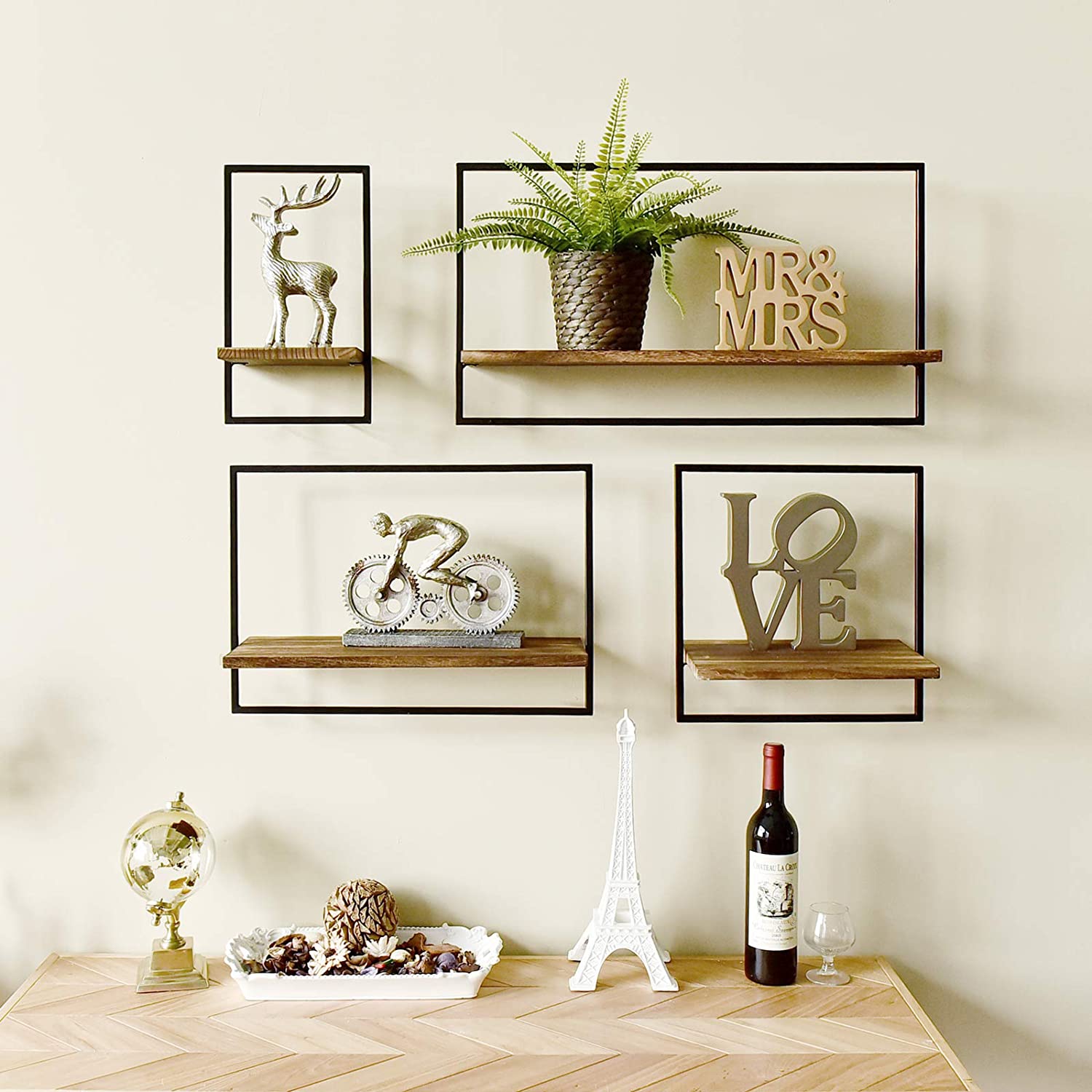 Плавающие полки настенный фон с изображением деревянной стены для хранения полки