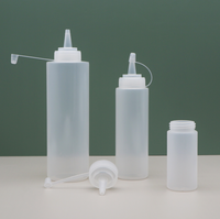 Offre Spéciale LDPE 90/250/500ml petite bouteille à presser en plastique avec bouchon pour miel ketchup soja chili