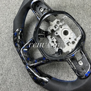 พวงมาลัยคาร์บอนไฟเบอร์ฟอร์จสีน้ำเงินแบบกำหนดเอง สำหรับรถยนต์ฮอนด้า ซีวิค รุ่นที่ 11 ซีอาร์วี รุ่นที่ 11 และแอคคอร์ด รุ่นที่ 11 ปี 2020 2021 <span class=keywords><strong>2022</strong></span> 2023 2024 - Product Image 5