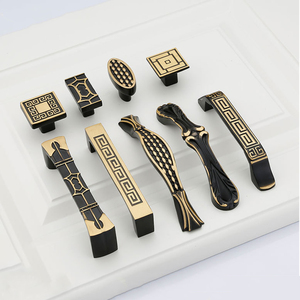 Antique Luxury Style Drawer <strong>Copper</strong> <strong>Handle</strong> Black Brass Gold Knobs <strong>Cupboard</strong> Kitchen Cabinet Furniture <strong>Copper</strong> Door <strong>Handles</strong> - Product Image 1