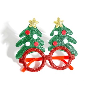Gafas con Brillantina Navideña, Monturas con Diseño de Santa Claus y Árbol de Navidad, Decoración para Fiestas, para Adultos y Niños - Product Image 1