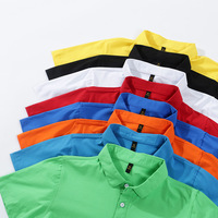Aanpasbaar Voor Poloshirt Voor Zakelijke Werkkleding Ademend Canvas 6xl Turn-Down Kraag Korte Mouw Met Geborduurd Logo