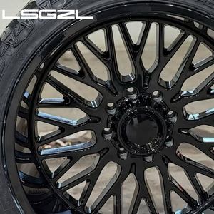 LSGZL Jantes de camion forgées Super Single 22x12 22x14 24x12 24x14 26x16 Forgées 4x4 Tout-terrain 8x170 8x180 8x6.5 6x5.5 Noir brillant - Product Image 4