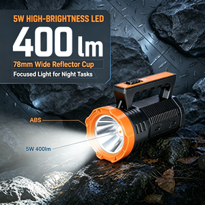 WOSEN Handheld 78mm Reflector Spotlight 3 Modes Outdoor Camping Emergency IP64 Waterproof Type-C <b>Rechargeable</b> <b>LED</b> Searchlight - Product Image 3