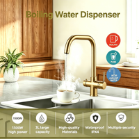 Robinet de cuisine en laiton massif 4 voies pour eau bouillante, filtrée, chaude et froide, avec sécurité enfant, pour système sous évier, vente en gros