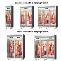 Armoire de maturation verticale commerciale pour viande avec portes vitrées doubles pour supermarché, réfrigérateur à viande fraîche