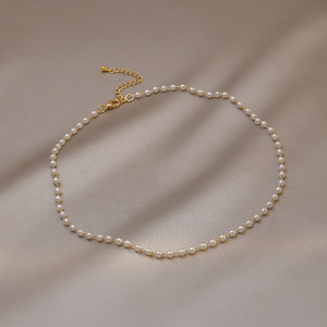Ywxs Fashion <strong>Pearl</strong> Chain Necklace Women Light Luxury Niche Design Sense Clavicle Chain Beaded Neck <strong>Pendant</strong> Wholesale for Women - Product Image 2