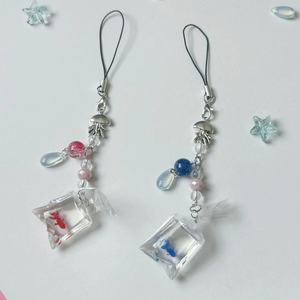 Tatlı Y2K balık telefonu anahtarlık telefon kılıfı Charm kolye cep kordon sevimli boncuklu cep telefonu askısı çanta anahtarlık takı hediye - Product Image 4