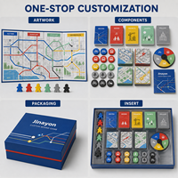 Jeu de société personnalisé sur la mobilité urbaine durable, graphismes Bauhaus Transit, jeu de stratégie avec couvercle rigide amovible pour l'éducation et les musées