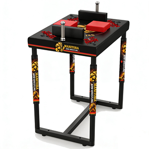 Mesa de Lucha de Brazos Compatible con WAF, Estructura de Acero Grueso, Protectores de <span class=keywords><strong>Codo</strong></span> Seguros para Competencia, Uso en Gimnasio y Entrenamiento en Casa - Product Image 5