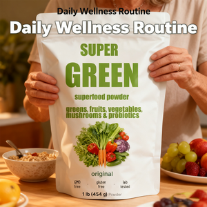 Poudre de super-aliments OEM Super Greens Premium, plus de 20 légumes verts biologiques, aliments entiers, antioxydant, enzyme digestive, probiotique, vitamines - Product Image 6