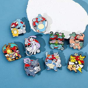 Dessin animé japonais Anime Pokémon Collection Die Struck Black Nickel Pin <span class=keywords><strong>Pikachu</strong></span> Metal Badge Broche UV Soft Polished Brass - Product Image 3