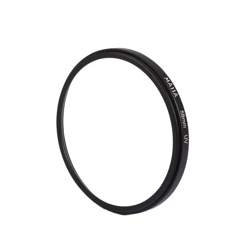 MASSA Photographic Equipment digital camera accessories CNC Machining aluminum ring OEM optical glass 55MM Camera Lens UV Filter