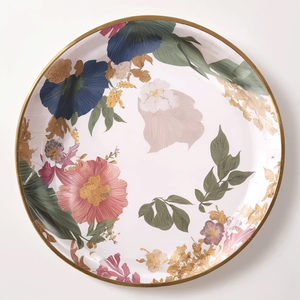Assiette en papier biodégradable écologique imprimée sur mesure assiette à dîner jetable recyclable <span class=keywords><strong>anniversaire</strong></span> fait artisanat papier utilisation artisanat - Product Image 1