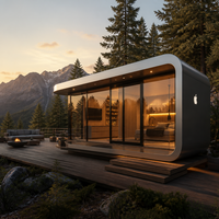 Maison préfabriquée moderne en conteneur, type Apple Cabin, à structure épaissie, de luxe, mobile et compacte, avec garantie d'un an, pour complexes hôteliers, camping-grounds et hôtels