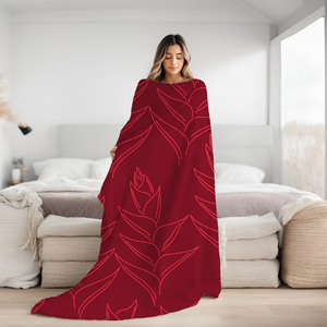 Tùy Chỉnh Puakenikeni Hoa Lei In Hawaii Kích Thước Trung Bình 50*60 Inch 100% Polyester Flannel Chăn - Product Image 4