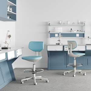 Sedia da ufficio medico laboratorio ESD sedia dentale in plastica sgabello medico regolabile in pelle ESD laboratorio Spa sedia a rotelle - Product Image 4