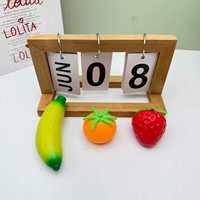 Ensemble de fruits en caoutchouc souple et moelleux, 3 pièces, jouets anti-stress à presser (fraise, orange, banane simulées) pour enfants et adultes