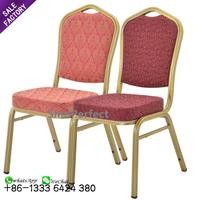 Bon marché, meubles pour mariage, chaises de banquet de luxe pour hôtels, salles de réception VIP, chaises de salle à manger en or empilables
