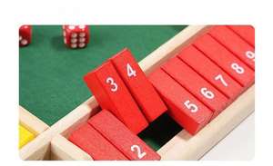 Juego de Mesa Clásico de Madera de 4 Lados con 2 Dados e Instrucciones de Shut-The-Box, Versión Clásica de Mesa y Juego de Mesa de Pub - Product Image 5