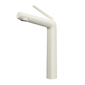 Robinet de lavabo haut de gamme en laiton blanc crème, mélangeur chaud et froid anti-éclaboussures avec poignée créative pour hôtels et appartements - Product Image 6