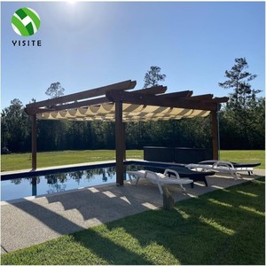 Auvent rétractable imperméable pour extérieur, <span class=keywords><strong>pergola</strong></span> de jardin, voiles d'ombrage télescopiques, tonnelles, voiles d'ombrage, bâche pare-soleil pour cour - Product Image 1