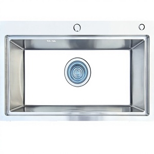 Évier de cuisine OEM en acier inoxydable 304, fait main, moderne, simple ou double bac, antirouille, taille personnalisée - Product Image 1