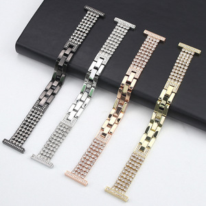 ShanHai 22mm 20mm 18mm Femmes Diamant Bracelet Bande pour <span class=keywords><strong>Samsung</strong></span> Galaxy Watch 7 6 5 4 3 Strap <span class=keywords><strong>Gear</strong></span> <span class=keywords><strong>S3</strong></span> Active 2 40 44 42 46 43 47mm - Product Image 2