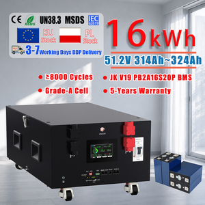 PL Stock Fast Delivery 5 Years Warranty <b>48V</b> 51.2V 16kWh Stackable JK V19 BMS 8000+ Long Cycle Life Lifepo4 <b>Battery</b> Pack - Product Image 1