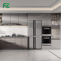 Armoires de cuisine en aluminium écologiques, résistantes à l'eau, multifonctionnelles, de couleur personnalisée, de style coréen moderne
