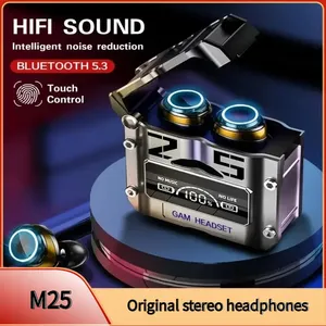 NUEVO M25 TWS <span class=keywords><strong>Auriculares</strong></span> inalámbricos <span class=keywords><strong>Auriculares</strong></span> Control táctil Reducción de ruido <span class=keywords><strong>Auriculares</strong></span> estéreo <span class=keywords><strong>Auriculares</strong></span> <span class=keywords><strong>para</strong></span> Xiaomi <span class=keywords><strong>Iphone</strong></span> - Product Image 1