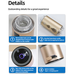 Harga produsen botol air hidrogen kemurnian Khusus> 99.99% dengan layar Ionizer air untuk kesehatan anti-penuaan - Product Image 4