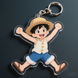 Llavero de Acrílico Transparente Personalizable con Personaje de Anime y Logotipo Personalizado, Acabado Pulido para Exhibición Promocional - Product Image 1