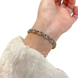 Retro Glazed Titanium Steel Oval <b>Bracelet</b> For Women Geometric Design High End Open Bangle Jewelry - Product Image 5