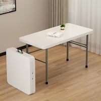 Table de repas rectangulaire moderne pliable pour l'extérieur, idéale pour la restauration, les pique-niques, empilable, en rotin, pour les hôtels, les parcs, les entrepôts
