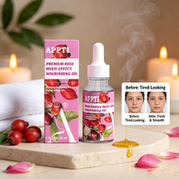 Huile Essentielle de Rose Naturelle Marque Blanche Hydratante Éclaircissante Anti-Âge Sérum Visage Huileux Logo Personnalisé Faible MOQ