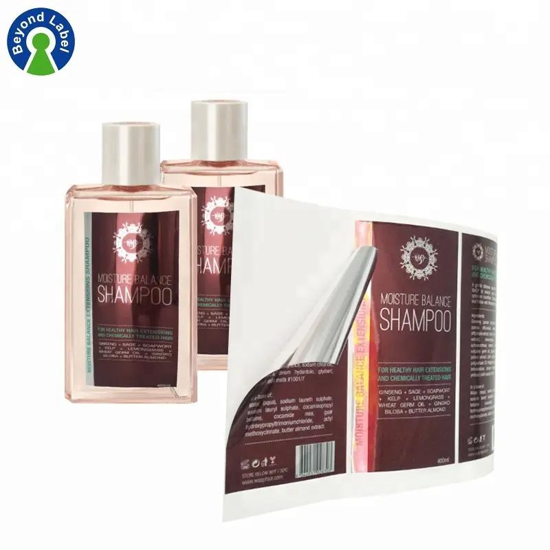 Waterproof Printing Custom Shampoo Private Packaging Bottle Label For Hair Product