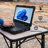 Ordinateur portable industriel robuste 14 pouces Intel, neuf, noir, étanche IP65, pour inspection pétrolière et gazière, personnalisable, I/O Wi-Fi 6/8